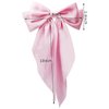 PQZKLDP 2PCS Silky Satin Hair Bows Big Versatile Hair Bows Cute Clips for Girls & Women Pink Hair Bow Ribbons Oversized Long Tail Metal Clips Bowknot Aesthetic Hair Accessories (PD 210)