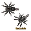 2Pcs Halloween Rhinestone Black Hair Clips for Women and Girls Black Horror Gem Crystal Gorgeous Barrette Hairpin (Spider)