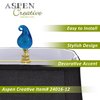 Aspen Creative 24016 Blue Glass Lamp Finial in Solid Brass Finish, 2 1/2" Tall (1 Pack)