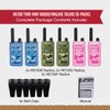 Cobra HE150 Kid Friendly Walkie Talkies 6-Pack - 16-Mile Range, 2 Channels Two-Way Radio Set, Blue, Green and Pink (2 of Each)