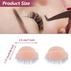WBCBEC 6 Pairs Replacement Eyelids for Mannequin Head Removable Realistic Eyelids with Eyelashes Mannequin Head Eyelids for Eyelash Training Practice Makeup Eyelash Extensions