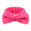 Luhaomisky 1Pc Rose Red Women Makeup Headband Cute Bowknot Coral Fleece Soft Headband for Washing Face,Skin Care and Makeup Removal,Hair Accessories,Women's Fashion Headbands,Beauty and Personal Care