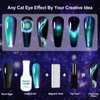 Allstarry 9D Cat Eye Gel Nail Polish, 15ml/0.5fl oz Chameleon Magnetic Gel Polish UV LED Curing Soak Off Home DIY Nail Salon Manicure Kit with Magnet for Shimmer Velvet Nail Art - Starry Sky
