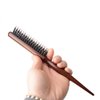 1 Piece Boar Bristle Backcombing and Combing Brush for Edge Control and Volumizing Hair
