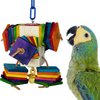 Super Bird Creations SB1182 Balsa Block Buster Bird Toy - Wooden Bird Toys - Perfect for Chewing, Foraging, and Boredom Relief - Ideal for Ringnecks Medium Conures Quakers - Medium Bird Size, 11" x 8"