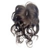 Anemone 14inch Body Wave Human Hair Bangs Wavy Human Hair Toppers Clip In Hair Fringe Hairpieces Natural Brazilian Remy Hair Extensions (Light Brown)