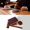 AUEAR, 4 Pack Wooden Judge Gavel Mini Judge Gavels Judge Auction Sale Wooden Gavel Judgment Gavel Prop for Cosplay Party Judge Costume Accessories (Light Brown)