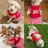 EXPAWLORER Dog Christmas Dresses for Small Dogs and Puppies, Girl Dog Dress Shirt Santa's Favorite Holiday Party Clothes Warm Cotton Skirt