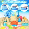 RACPNEL Collapsible Beach Toys for Kids Toddlers, Sand Bucket and Shovels Set with Mesh Bag, Sand Castle Toys for Beach, Travel Sand Toys, Sandbox Toys for Toddlers Kids Age 3-10
