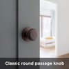 Kwikset Juno Interior Passage Door Knob, Handle For Closet and Hallway Doors, Non-Locking Doorknob in Venetian Bronze, with Microban Protection