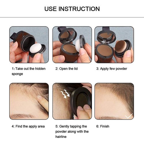 Instant Hair Line Powder Hairline Cover Up Powder Hair Shadow Waterproof Filling Hair Root Dye, I...