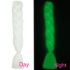 Christmas White Braiding Hair Jumbo Braids Hair Extensions Glowing Braiding Hair 24inch 3Pcs Jumbo Braiding Hair Glow in the Dark Hair