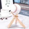 Honoson Baseball Stand Baseball Holders for Balls Display Wooden Baseball Bat Display Stand Holder Display Baseball Centerpieces for Tables for Kids and Sports Lover(1 Pack)