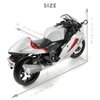 Risopen 1/12 Hayabusa Motorcycle Model Toy Mini Alloy Metal Diecast Motorcycle Model Silver Motorcycle Model Toy Sport Motorcycle Racing Model Collection Gift for Men Kid Boy (2022)