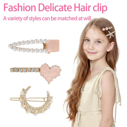 ONECOCOA Hair Accessories for Girls，Teen Girl Gifts Including Jewelry Box/Hair Clips/Hair Barrettes/Hair Ties/Hair Bows，birthday gift for girls age 6 7 8-14（Cute Bear）