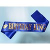 Birthday King Sash Blue, Birthday Sashes for Boys or Men Gold Foil Letter 21st 30th 40th 50th 60th or Any Fun Birthday Party Favors Decorations (Blue Gold)