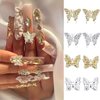 20Pcs Butterfly Nail Charms for Acrylic Nails 3D Crystal Butterfly Nail Art Charms Gold Silver Butterflies Nail Rhinestones Butterfly Nail Jewels Nail Gems Charms for Nails DIY Manicure Decoration