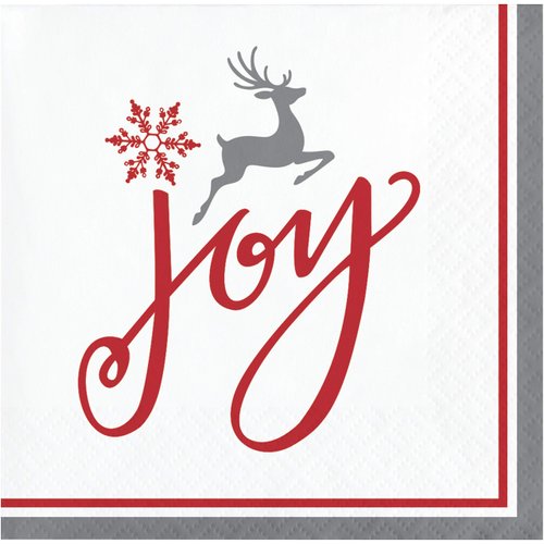 Creative Converting Winter Wonder Beverage Napkins, 5", Multi-color