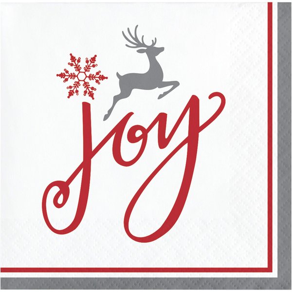 Creative Converting Winter Wonder Beverage Napkins, 5", Multi-color