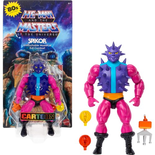 Mattel Masters of the Universe Origins Cartoon Collection Action Figure & Accessories Set, Spikor 5.5-inch Collectible Toy with Mini-Comic