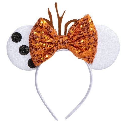 CHuangQi Mouse Ears Headband with Shiny Bow, Double-sided Sequins Glitter Hair Band, for Birthday...