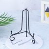 (4 Pack) 6" Iron Display Stand, Black Iron Easel Plate Display Photo Holder Stand, Displays Picture Frames, Cookbooks, Decorative Plates, Tablets and Art