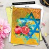 The Best Card Company - Jumbo Rosh Hashanah Greeting Card 8.5 x 11 Inch with Envelope (1 Pack) Jewish Holiday Cards Jewish New Year J6135ARHG
