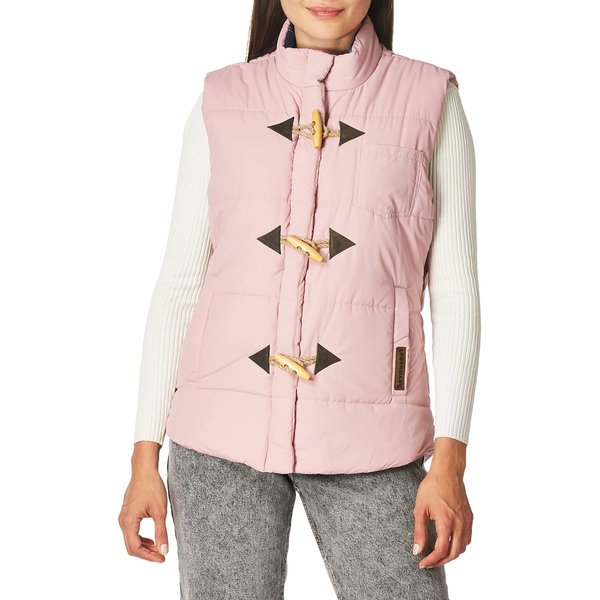 Legendary Whitetails Women's Quilted Toggle Puffer Vest, Dusty Rose, Medium