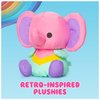 Swisheez Slater Elephant Stuffed Animal, Retro Inspired Plush Toys for Ages 3 and Up, Pink, 7”