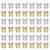 KACHIMOO 40pcs Bow Nail Charms Gold and Silver Nail Charms Bowknots Nail Art Charms Bow Charms for Nails Design