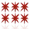6 Pcs Red Star Foil Balloons One-Piece 14-Pointed Star Balloons 4D Starburst Cone Mylar Balloons 22inch Christmas Birthday Wedding Wedding Anniversary Party Supplies(Red)