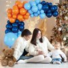 Blue and Orange Balloons Garland Arch Kit,96 Pcs Royal Blue Orange and Light Blue Balloon Arch Kit for Boys Girls Birthday Graduation Engagement Wedding Baby Shower Party Supplies