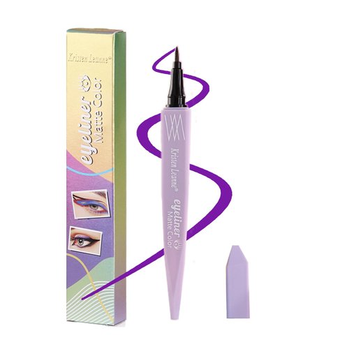 Purple Eyeliner Liquid Liner Long Lasting Waterproof Eyeliner Pencil, Precision Felt Eyeliner, Ultra Fine Felt-Tip, Smudge-Proof High Pigmented Matte Colored Eyeliners, Colorful Eye Liner(A 05 Purple)