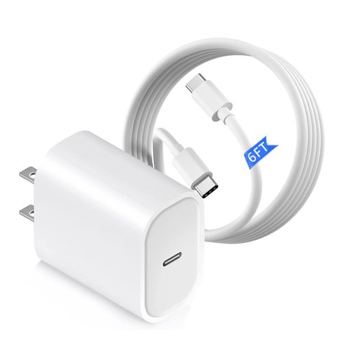 DIIMO 20W USB C Fast Charger for AirPods Max 2 (2024), AirPods Pro (2nd Gen) Wireless Earbuds 6Ft Type C Charger Charging Cable Cord Power Adapter