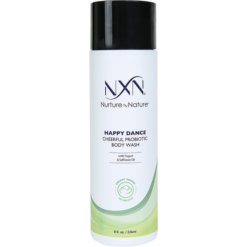 NxN Happy Dance Cheerful Body Wash, Lily Pear Scented Creamy Yogurt Probiotic Natural & Organic Formula, 8 Fl Oz