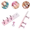 LADYING 2 Sets Nail Painting Practice Stand Acrylic Fake Nail Art Holder For Press Ons Magnetic Nail Display Design Tools Kit Accessories For Home DIY Beginner Salon Supplies（Gradient Pink）