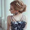 Lusofie 18Pcs Pearl Bobby Pins Bridal Wedding Hair Peals U Shaped Pearl Hair Pins Accessories for Brides Bridesmaids Women Girls(Gold)