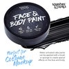 Water Activated SFX Face and Body Paint - Black Face Paint, Special Effects Makeup 18g Cake Tub - Pretend Costume and Dress Up Makeup - Great For Halloween Party and Cosplay by Splashes & Spills