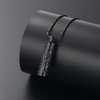 QGJNSGC Sunflower Celtic Urn Necklace Cylinder Bar Urn Necklace for Ashes Pendant Necklace Keepsake for Ashes Memory Keepsake Cremation Jewelry (Black)