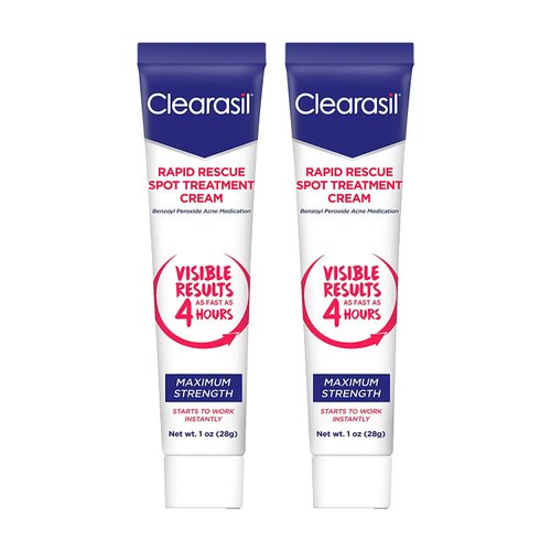 Clearasil Ultra Rapid Action Vanishing Acne Treatment Cream, 1 oz (Pack of 2)