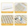 HAICHER Holographic Lash Tinsel, Colored Lash Extensions CC Curl 9-18mm Mixed Lash Trays (Gold, Spike)