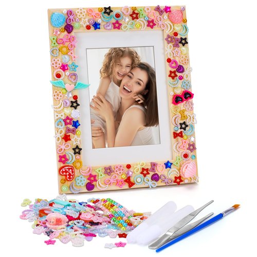 YUTBES Wooden Picture Frame Craft Kit，DIY Craft Picture Frames for Kids' Paper Craft Kits，Crafts for Girls 8-12
