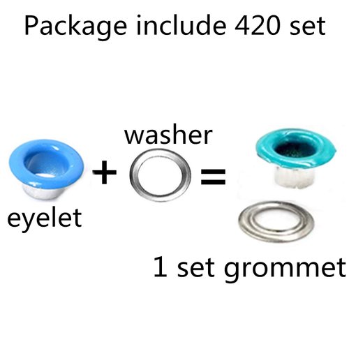 Honkoolly 420 Set 3mm Metal Eyelets Mixed Colors Round Eyelet Grommets for Scrapbooking Card Making Leather Craft Shoes Clothes Paper Craf,30 Set/Colors,14 Colors