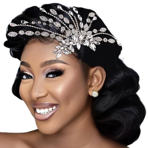 Crystal Wedding Hair Comb for Bridal Rhinestone Bride Hair Accessories,Prom Hair Accessories Bridal Side Combs Headpiece for Women Girls (Sliver)