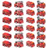 Conagel 24 Pcs Mini Pullback Fire Truck Toy Bulk Small Fire Trucks Toy Plastic Fire Engine Toy Trucks for Firefighter Birthday Party Supplies, 4 Styles