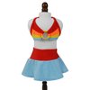 Sophia's Colorful Two-Piece Striped Bikini & Matching Circle Skirt Cover-Up Summer Swim Bathing Suit Outfit for 18” Dolls, Rainbow