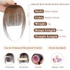 BUPPLER Clip in Bangs 100% Real Human Hair Pieces Medium Brown Fake Bangs Hair Clip on bangs for women Faux Bangs Clip in Hair Extensions with Hair Roller for Daily Wear(4.5 * 6 Inch, Medium Brown)