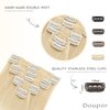 Doupor Clip in Hair Extensions Real Human Hair,Highlight Bleach Blonde Remy Human Hair Seamless Clip in Hair Extensions Soft Natural Clip ins for women,8pcs 100g 18inch
