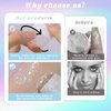 HOSAILY Clear White Body Glitter Stick, Face Glitter Gel Singer Concerts Festival Rave Accessories, Mermaid Sequin Hair Glitter Face Paint Makeup Chunky Sparkling Body Shimmer Glitter for Women, 01#