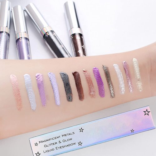 12 Color Sparkling Eyeshadow -Diamonds Phantom Color Water-based Eyeshadow Lasting Waterproof Sparkling Glitter Liquid EyeShadow Metallic Pigment (12 color set)